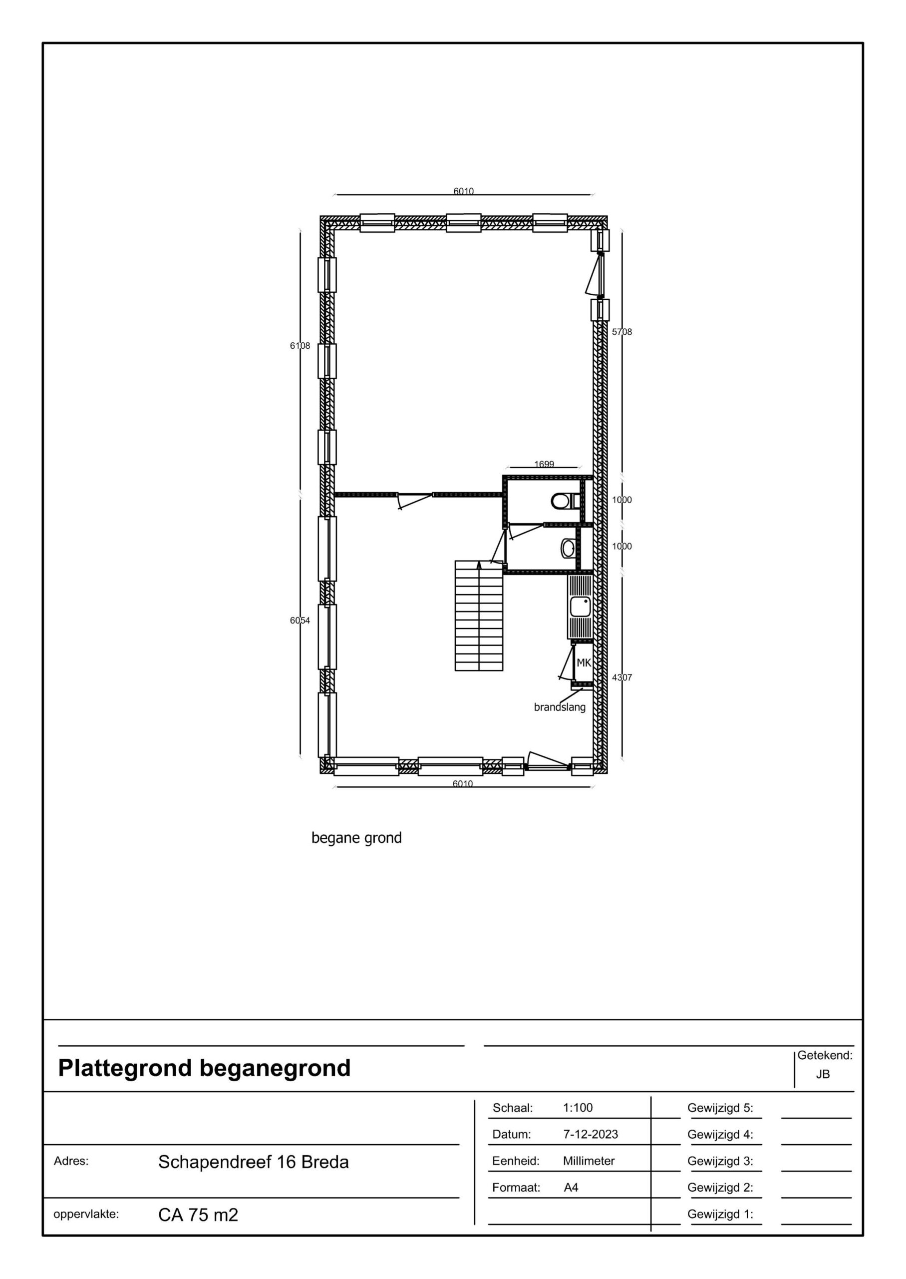 Schapendreef 16 Breda beganegrond